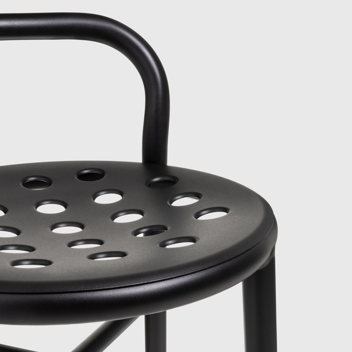 Pipe Outdoor Stool, Bar, Black